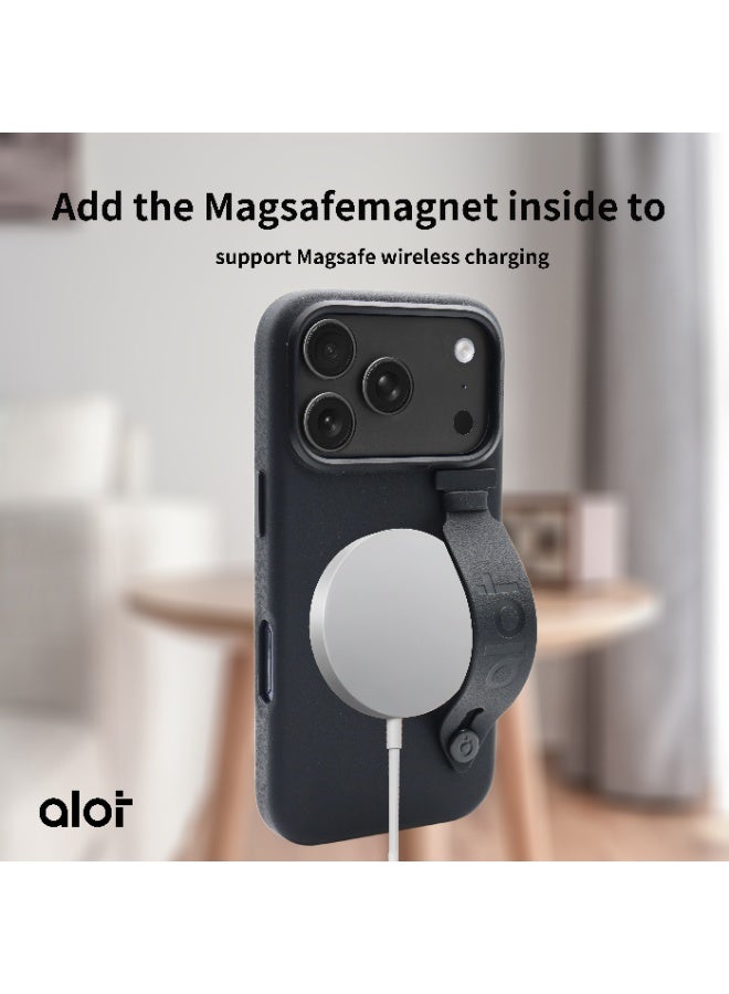 ALot Nobel 17 PRO MAX Magnetic MagSafe Case – Shockproof Protective Phone Cover with Wristband Strap, Raised Camera Protection, Wireless Charging Compatible, Slim Luxury Anti-Scratch Design - Image 5